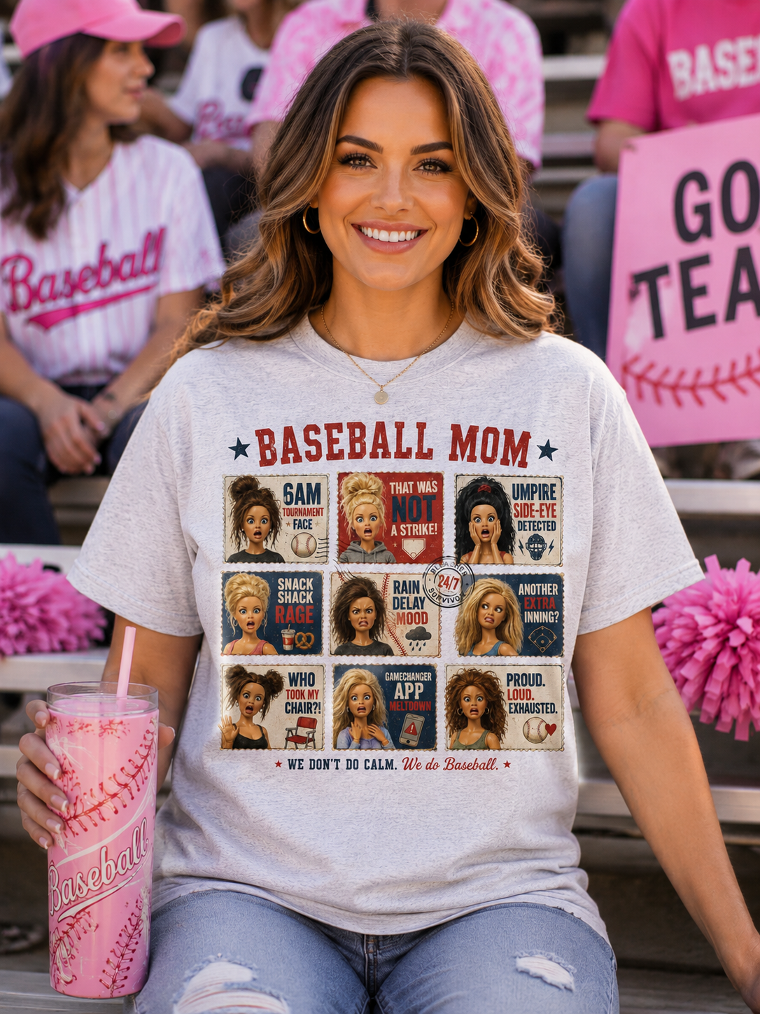 Baseball Mom Moods Tee