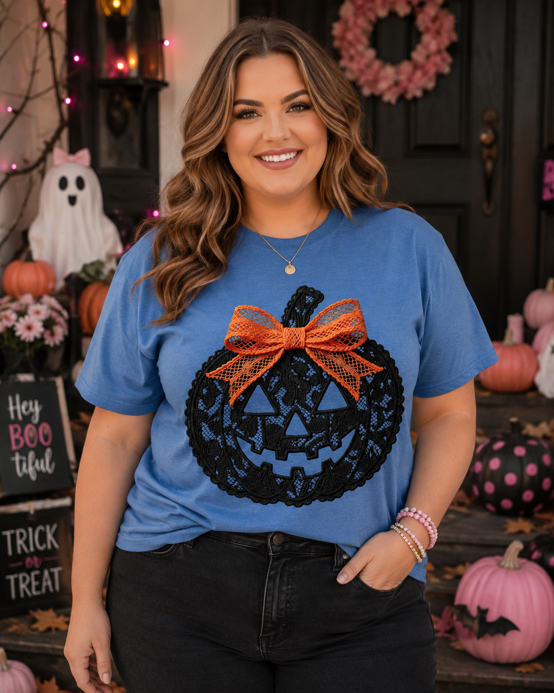 Lace Jack-o'-Lantern Tee