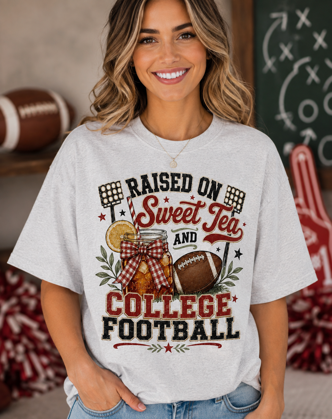 Raised on Sweet Tea and College Football Tee