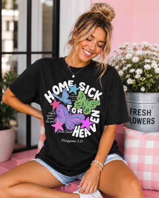 Homesick for Heaven Butterflies Tee