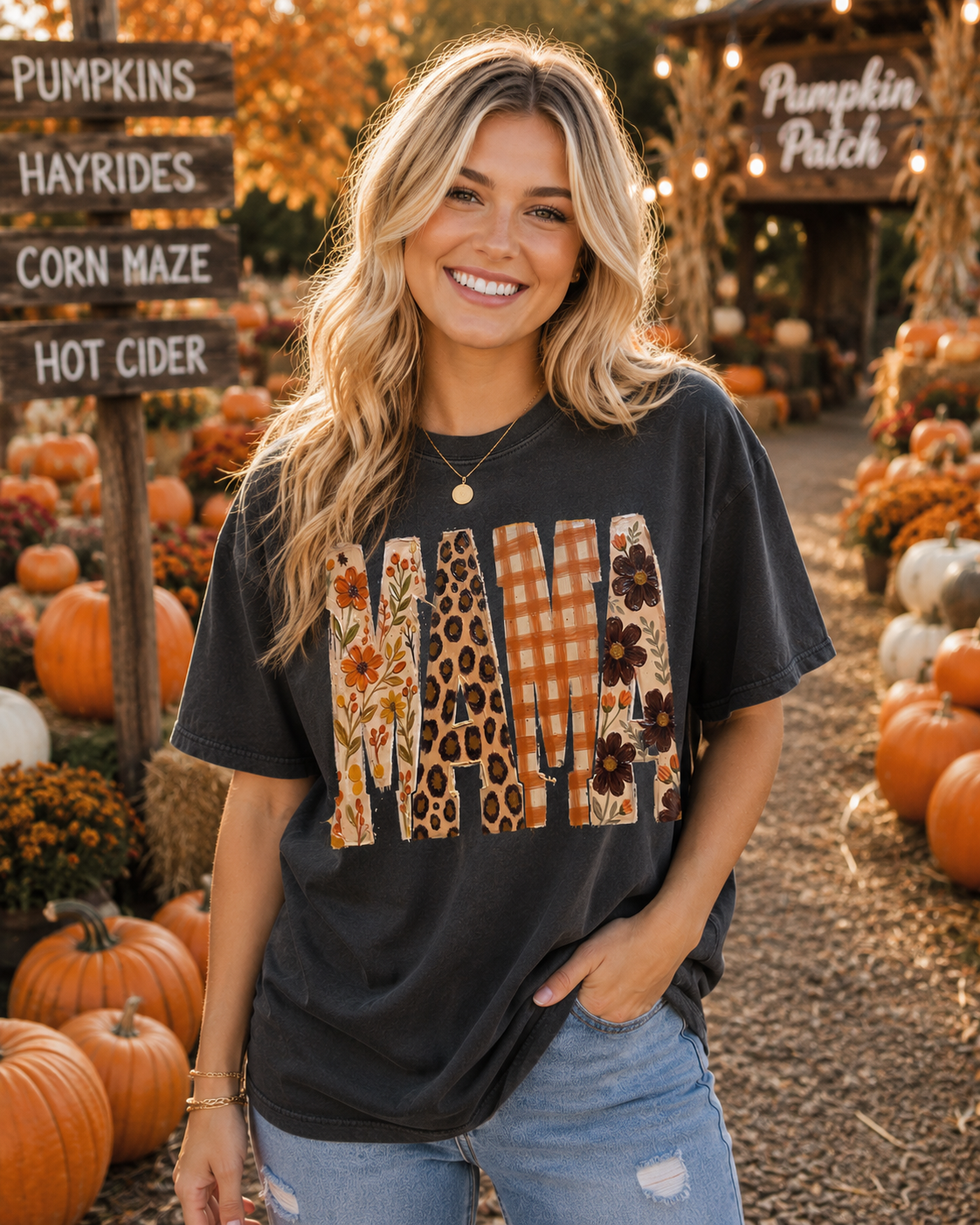 MAMA Fall Florals Tee