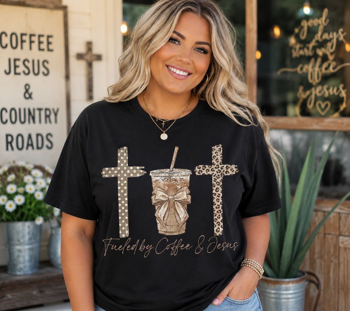 Fueled by Coffee and Jesus Tee