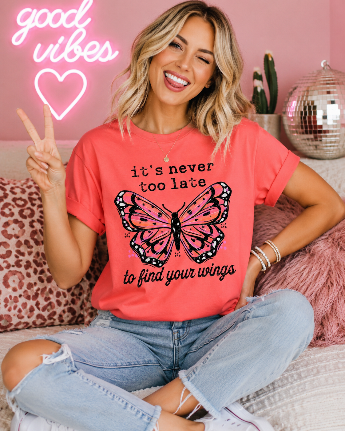 Never Too Late to Find Your Wings Tee